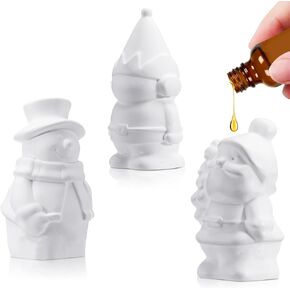 3 Pcs Christmas Passive Essential Oil Diffuser Stone Diffuser Aromatherapy, Santa Claus Elf Snowman Small Diffusers Christmas Decorations for Xmas Home Office Gift in Saudi Arabia