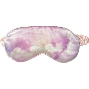 Sleep Eye Mask & Blindfold with Elastic Strap/Headband, Soft Eye Cover Eyeshade with Colorful Cloud Pattern - Enhance Your Sleep Quality (Sunset Glow red)