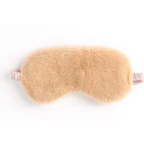 Plush Eye Mask,Luxurious Comfort with Soft Faux Fur, Satin Back, and Fluffy Texture - Ideal for Light Sleep, Nap, or as a Party Favor for Girls and Women (White)