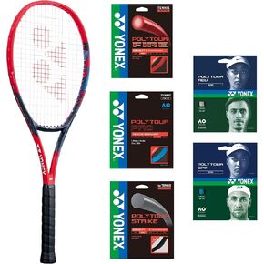 مضرب تنس Yonex VCore 98 Plus من الجيل السابع (قرمزي) - مربوط بخيط من اختيارك من 125 قياسًا in Kuwait