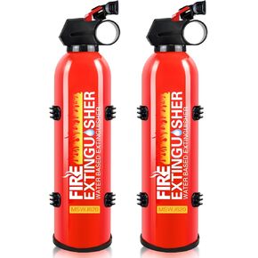 4 Pack Fire Extinguisher for Home with Wall Mount - 620ml Portable Fire Extinguisher for Car Vehicle Boat House Kitchen, Water-Based Fire Extinguisher for A, B, C, K Fire