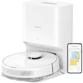 dreame D10 Plus Gen 2 Robot Vacuum and Mop with Self-Emptying Base for 90 Days of Cleaning, 6000 Pa Suction and LiDAR Navigation, Obstacle Avoidance, Wi-Fi Connected
