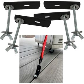 أدوات Keyfit مرساة سطح السفينة منخفضة المستوى، نقطة ربط سطح السفينة الخفيفة (4 عبوات) لفجوات سطح السفينة، لا توجد حاجة إلى أدوات، أقصى حمل 40 رطلاً in Kuwait