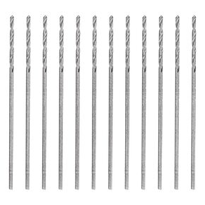 HARFINGTON 12pcs Micro Jobber Twist Drill Bits #57 1.05mm / 0.0413" High Speed Steel HSS Mini Drilling Bit Tool for Stainless Steel Aluminum Wood Plastic