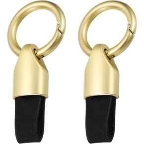 HARFINGTON Car Key Chain Ring Clip Small Leather Keychain Key Fob Key Fob Accessory with Keyrings for Home Car Keys