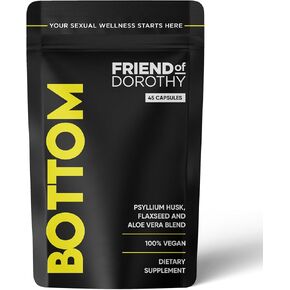 Bottom Fiber Supplement for Effortless Prep Time - Helps Promote Digestive Regularity - Psyllium Husk Based - for Men Who Bottom, 90 Vegan Capsules