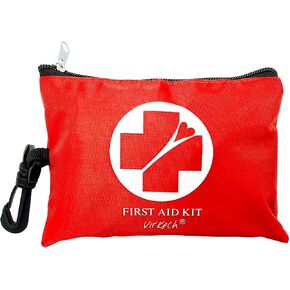 Mini First Aid Kit for Travel, VirKech 118 Pieces Emergency First Aid Kit with Must-Have Essentials for Minor Cut and Scrape, Perfect for Hiking, Camping, Backpacking, Home, and Businesses Gift