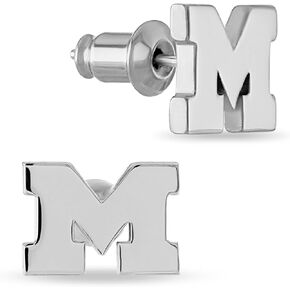 Stone Armory Earrings for Michigan Wolverine – Stainless Steel Block M Jewelry Designed for Sensitive Skin – A Gift for University of Michigan Fans, Women, and Graduates