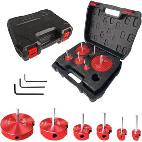 6PCS PVC Pipe Reamer Kit, Plastic Pipe Fitting Reamer, PVC Fitting Saver Contains 3/4",1",1-1/2",2",3",4" Aluminum Head Fit into Standard 1/2" Drill for PVC, CPVC, PPR or ABS