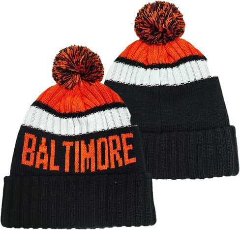 Baseball Team City Beanie Hat, Cuffed Knit Soft Headwear Hat for Women Men Youth, Sports Stylish Winter Hat, Gift for Fans in Saudi Arabia
