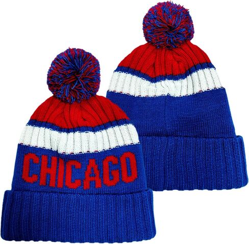 Baseball Team City Beanie Hat, Cuffed Knit Soft Headwear Hat for Women Men Youth, Sports Stylish Winter Hat, Gift for Fans in Saudi Arabia