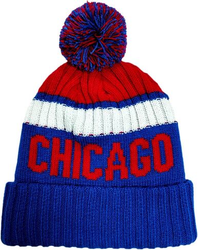 Baseball Team City Beanie Hat, Cuffed Knit Soft Headwear Hat for Women Men Youth, Sports Stylish Winter Hat, Gift for Fans in Saudi Arabia