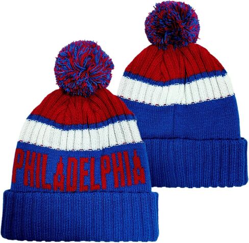 Baseball Team City Beanie Hat, Cuffed Knit Soft Headwear Hat for Women Men Youth, Sports Stylish Winter Hat, Gift for Fans in Saudi Arabia