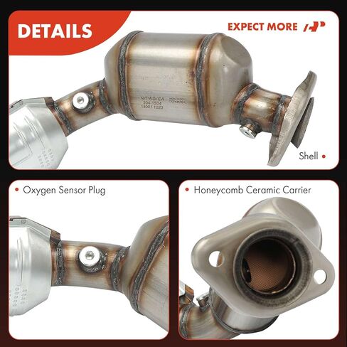 A-Premium Left Catalytic Converter Kit Direct-Fit Compatible with Ford Crown Victoria 1996-2002 & Lincoln Town Car 1996-2002 & Mercury Grand Marquis 1996-2002, 4.6L, EPA Compliant in Saudi Arabia
