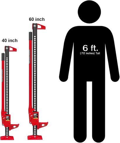 BIG RED Torin 48" Ratcheting Off Road Utility Farm Jack, 3 Ton (6,000 lb) Capacity, Red in Saudi Arabia