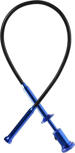 24.4 in Claw Grabber Tool,Bendable Hose Reacher Pickup with LED Light,4 Claw Picking Tool for Garbage Litter Pick Home Sink Drain and Metal Small Items. (Blue) in Kuwait