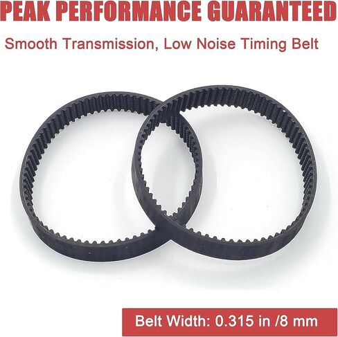 حزام توقيت 189-3M - 63 سنًا، حزام مطاطي أسود مسنن، حزام محرك مسنن 0.315 بوصة/8 مم، مناسب للمكانس الكهربائية والمزيد، عبوة من قطعتين in Kuwait