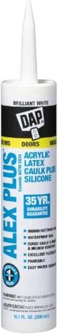 Dap 18101 ALEX PLUS أكريليك اللاتكس السد بالإضافة إلى السيليكون - خرطوشة بيضاء 10.1 أوقية (18152) in Kuwait