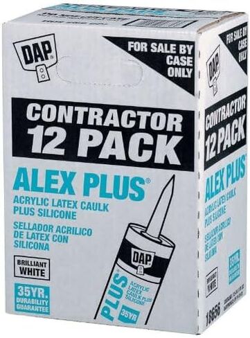 Dap 18101 ALEX PLUS أكريليك اللاتكس السد بالإضافة إلى السيليكون - خرطوشة بيضاء 10.1 أوقية (18152) in Kuwait