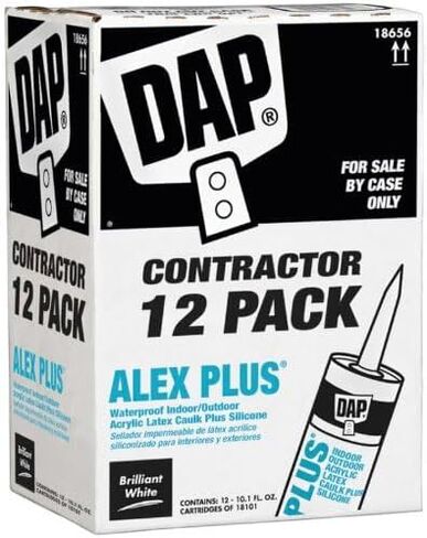 Dap 18101 ALEX PLUS أكريليك اللاتكس السد بالإضافة إلى السيليكون - خرطوشة بيضاء 10.1 أوقية (18152) in Kuwait