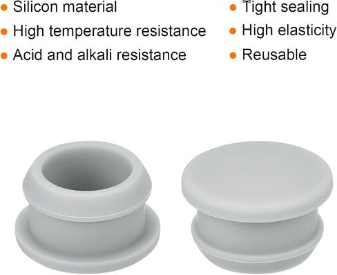 MECCANIXITY Silicone Snap in Locking Hole Plugs,Rubber Panel Seal Cover Flush Type Panel Round for Kitchen Rubber Bulkheads Waterproof Sealing Plugs 20mm/0.79 Inch Diameter Grey,Pack of 4 in Saudi Arabia