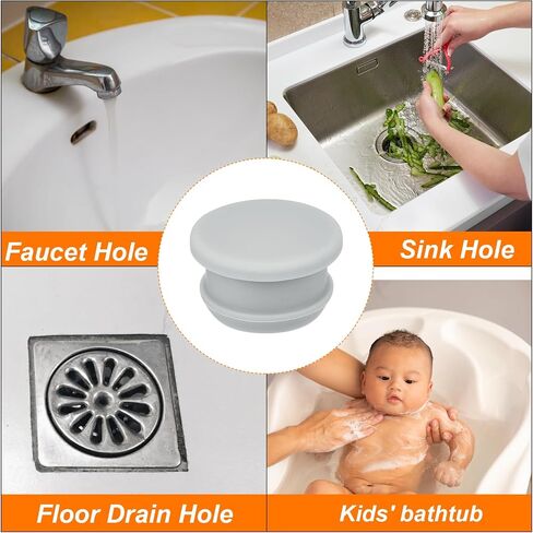MECCANIXITY Silicone Snap in Locking Hole Plugs,Rubber Panel Seal Cover Flush Type Panel Round for Kitchen Rubber Bulkheads Waterproof Sealing Plugs 20mm/0.79 Inch Diameter Grey,Pack of 4 in Saudi Arabia