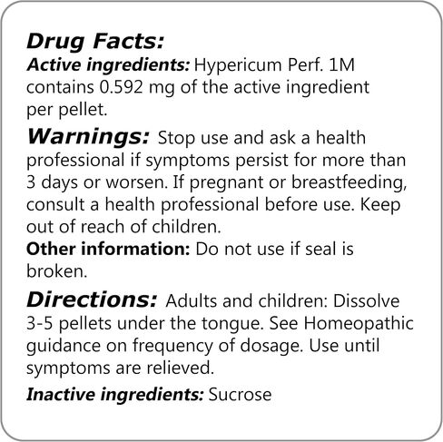 Hypericum Perforatum 200C Homeopathic Remedy, 270 Pellets in Saudi Arabia