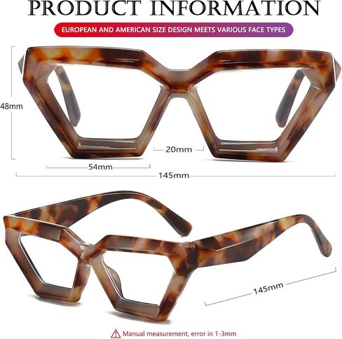 AIEYEZO Thick Cat Eye Glasses Fashion Blue Light Glasses for Women Cateye Computer Glasses Anti Eyestrain & Prevent Headache (Flower) in Saudi Arabia