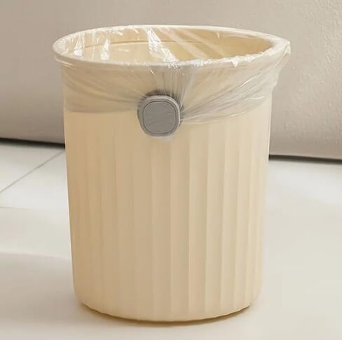 2 Pieces Rotating Garbage Bag Clip Cinch Holder Garabage Bag Holder for Trash Can to Keep Trash Bag from Slipping Gray Color in Saudi Arabia