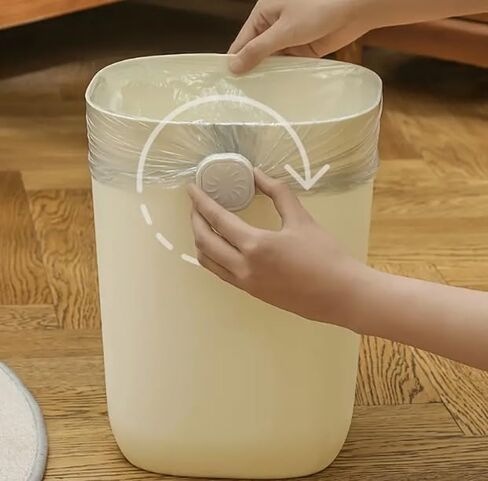 2 Pieces Rotating Garbage Bag Clip Cinch Holder Garabage Bag Holder for Trash Can to Keep Trash Bag from Slipping Gray Color in Saudi Arabia