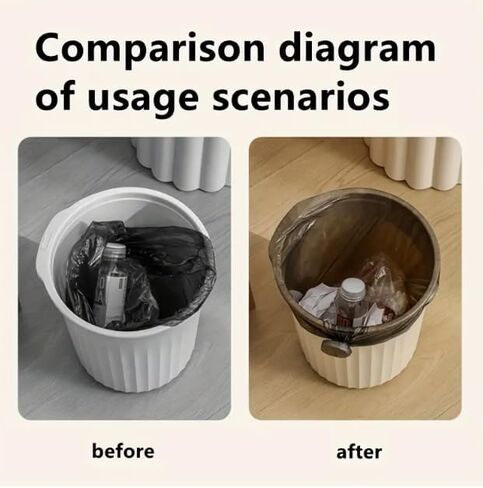 2 Pieces Rotating Garbage Bag Clip Cinch Holder Garabage Bag Holder for Trash Can to Keep Trash Bag from Slipping Gray Color in Saudi Arabia