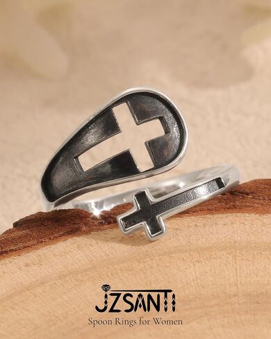 jzsanti الفضة الاسترليني الجمجمة ملعقة الدائري - القوطية الجمجمة قابل للتعديل خاتم روز زهرة بيان الفراشة الدائري بوهو الفيكتوري خمر الإبهام خواتم الجمجمة هالوين مجوهرات هدايا للنساء in Kuwait