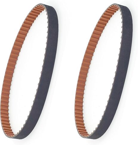 MOTOU® 2-Pack 152XL 037 أحزمة التوقيت، بني، تصميم مطور مانع للانزلاق، عرض الحزام 0.37 بوصة/9.4 مم، مناسب لآلات الختم، وآلات الخياطة، وآلات التغليف، وأجهزة الصنفرة، والمزيد in Kuwait