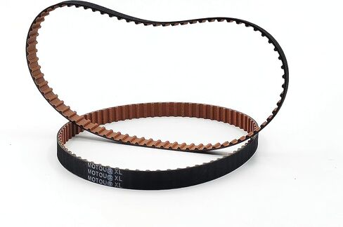 MOTOU® 2-Pack 152XL 037 أحزمة التوقيت، بني، تصميم مطور مانع للانزلاق، عرض الحزام 0.37 بوصة/9.4 مم، مناسب لآلات الختم، وآلات الخياطة، وآلات التغليف، وأجهزة الصنفرة، والمزيد in Kuwait