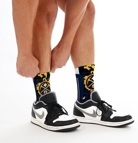 For Bare Feet Unisex Kid's NBA Digi Mashup Crew Sock Youth in Saudi Arabia