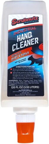 منظف ​​اليد الصناعي سكربنتز، صابون يدوي ناعم طبيعي لتنظيف الشحوم والأوساخ والزيوت والطلاء لميكانيكا السيارات والمهندسين والرسامين والسباكين وعمال البناء - 3.55 لتر (120 أونصة سائلة) in Kuwait