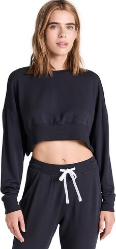 Splits59 Women's Noah Fleece Crop Sweatshirt in Saudi Arabia