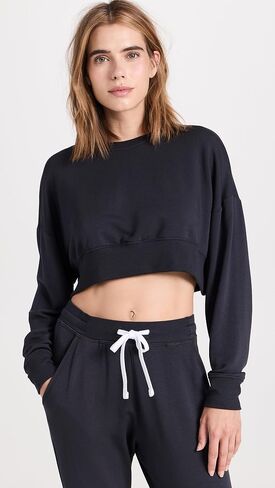 Splits59 Women's Noah Fleece Crop Sweatshirt in Saudi Arabia