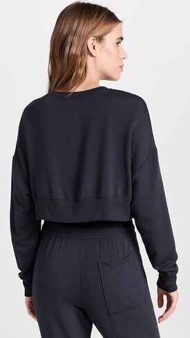 Splits59 Women's Noah Fleece Crop Sweatshirt in Saudi Arabia