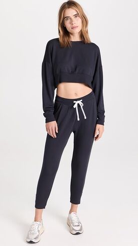 Splits59 Women's Noah Fleece Crop Sweatshirt in Saudi Arabia