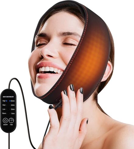 Face Heating Pad Jaw Heating Pad Wearable Heating Pad for Face, Jaw Chin, Wisdom Teeth, Oral with 3 Heat and Timings Heated Face Wrap Chin-Hugging Design in Kuwait