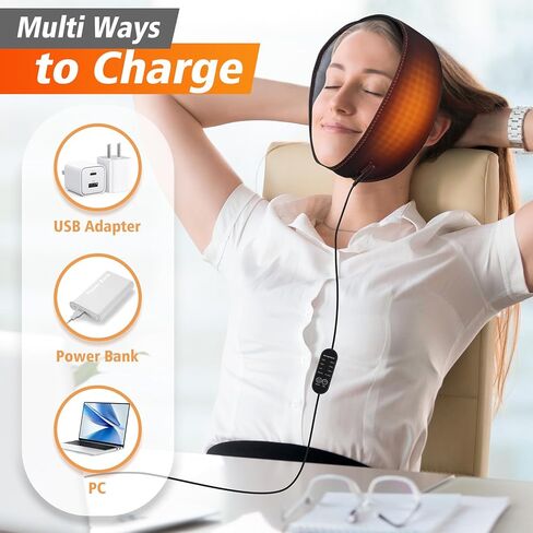 Face Heating Pad Jaw Heating Pad Wearable Heating Pad for Face, Jaw Chin, Wisdom Teeth, Oral with 3 Heat and Timings Heated Face Wrap Chin-Hugging Design in Kuwait