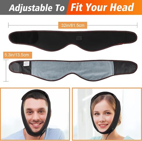 Face Heating Pad Jaw Heating Pad Wearable Heating Pad for Face, Jaw Chin, Wisdom Teeth, Oral with 3 Heat and Timings Heated Face Wrap Chin-Hugging Design in Kuwait