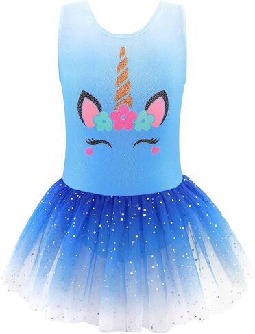 Dance Leotard for Girls Toddler Ballet Outfit Tutu Dress Skirted Leotard Dance Outfits for Girls 2-9 Years in Kuwait