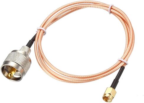 Uxcell SMA ذكر إلى UHF PL-259 ذكر RG316 RF كابل محوري محوري 6 أقدام للقاعدة إلى الهوائي المحمول in Saudi Arabia