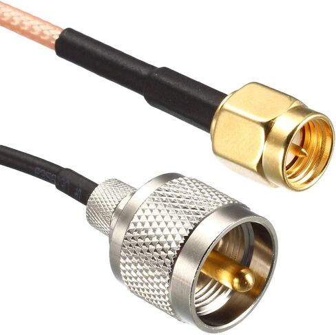 Uxcell SMA ذكر إلى UHF PL-259 ذكر RG316 RF كابل محوري محوري 6 أقدام للقاعدة إلى الهوائي المحمول in Saudi Arabia