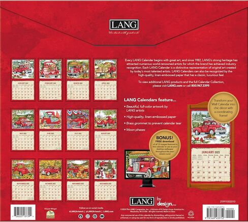 LANG Truckin' Along 2024 Wall Calendar (24991002010) Multi in Saudi Arabia