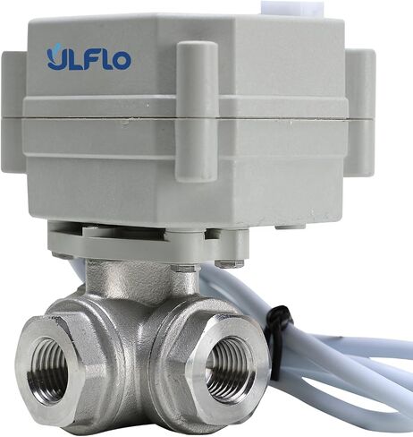 1/2" DN15 12VDC 9-24VAC/DC 3 Way L Port NPT Stainless Steel 304 Three Wires Control On/Off Electrical Motorized Ball Valve in Kuwait