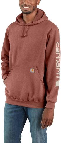 Carhartt Men's Loose Fit Midweight Logo Sleeve Graphic Sweatshirt, Mink in Kuwait