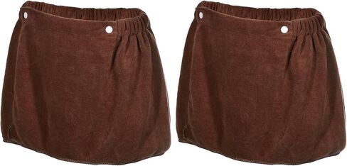 فوكوست، قطعتان من منشفة لف الحمام للرجال، لفافة للجسم للاستحمام، أرواب قابلة للتعديل، 30 × 140 سم بني in Kuwait